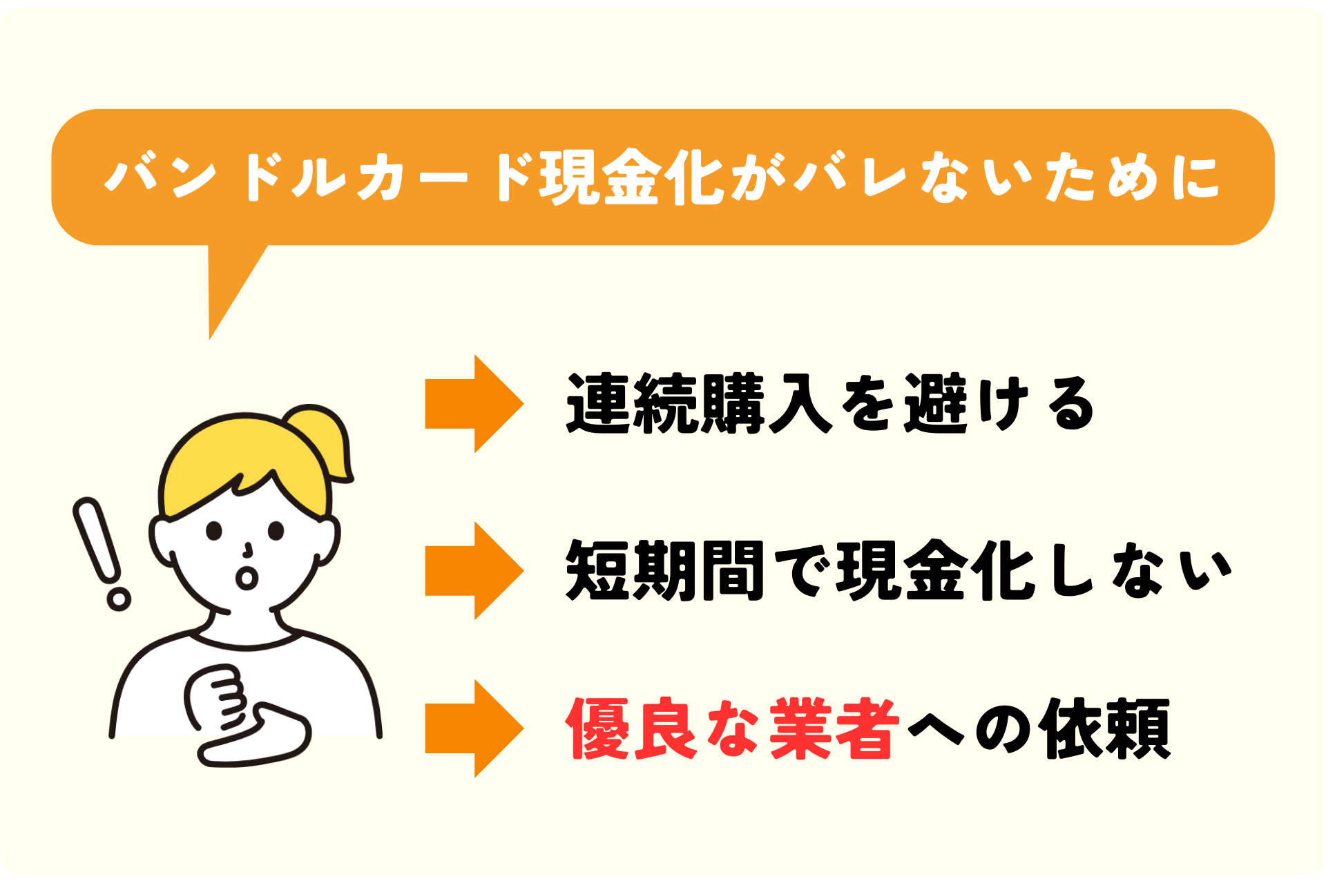 バレずにバンドルカード現金化するためのポイント