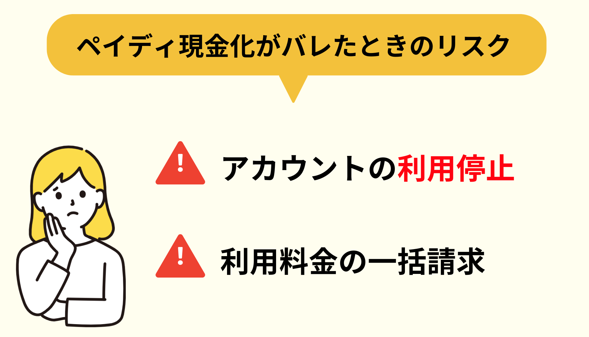 ペイディ現金化がバレたときのリスク