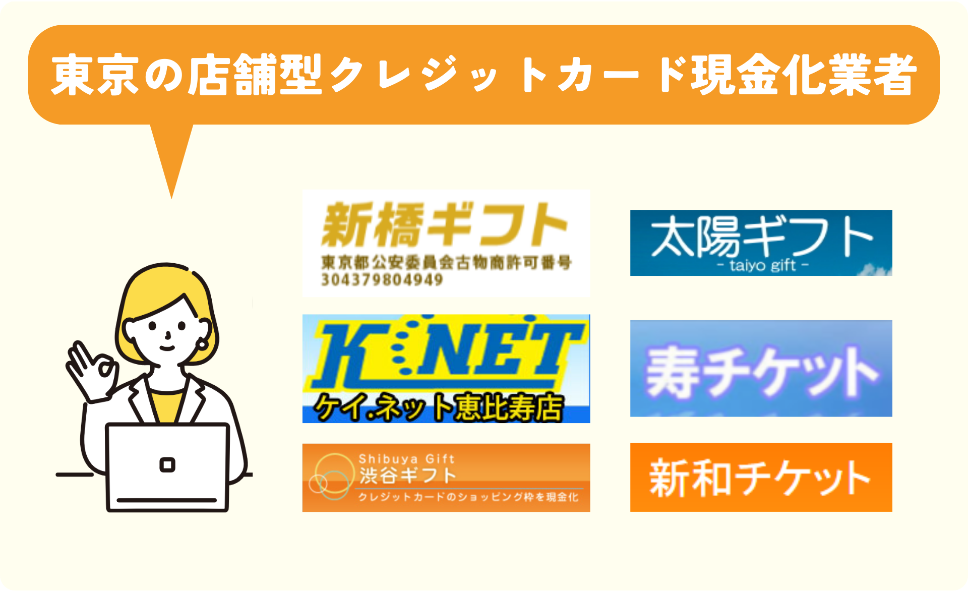 東京の店舗型クレジットカード現金化業者6選