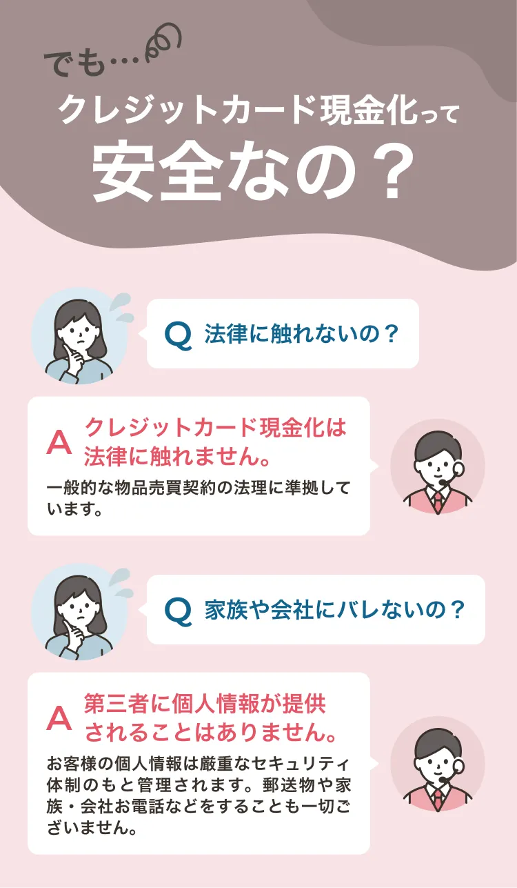 クレジットカード現金化って安全なの？
